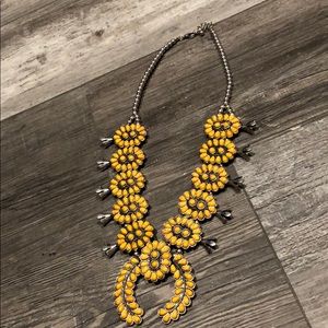 Yellow squash blossom necklace